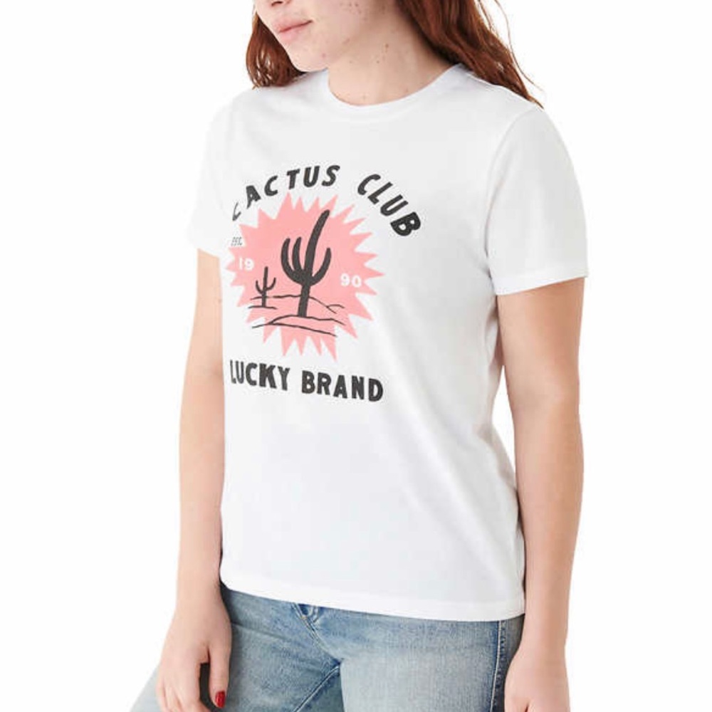Lucky Brand Women's Top Sz XXL Reg Graphic Tee Short Sleeve Blue - Picture 2 of 3
